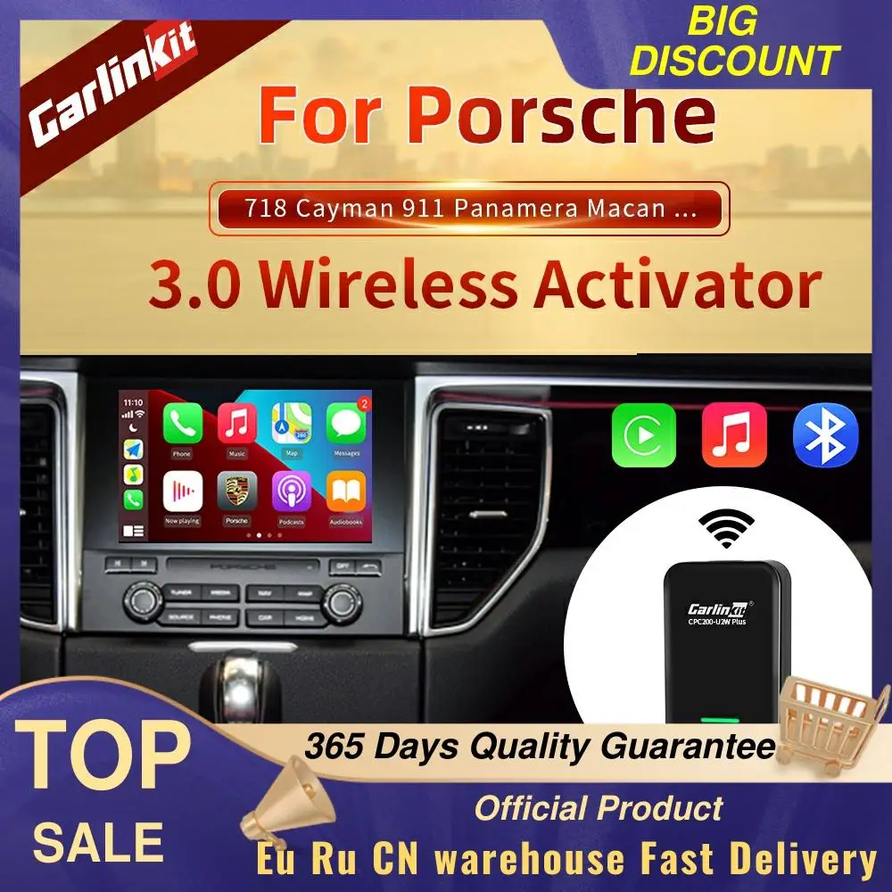 

Carlinkit 3.0 Wireless Apple Carplay Dongle USB Adapter For Porsche 718 911 Panamera Macan Cayenne Taycan Plug And Play IOS 14
