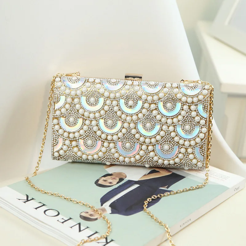 

Luxury Evening Bags Women Box Bag Fashion Banquet Wedding Bride Clutches Female Party Purse With Chain Shoulder Bags Small Pouch