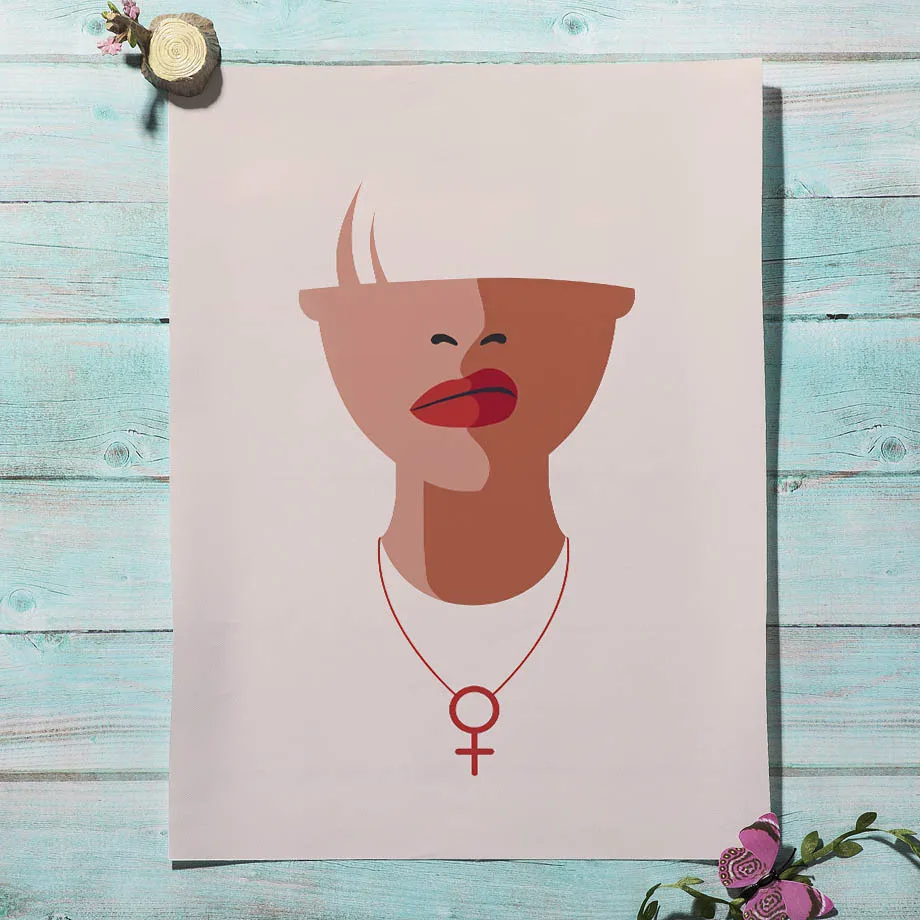 

Fashion Lady Abstract Posters And Prints Lady Quote Wall Art Canvas Painting Wall Pictures For Modern Room Decor