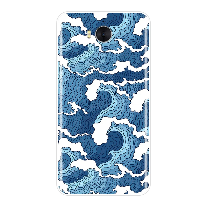 Мягкий чехол из ТПУ для Huawei Y5 Y6 Y7 Prime 2018 Y9 2019 художественный волнистый силиконовый