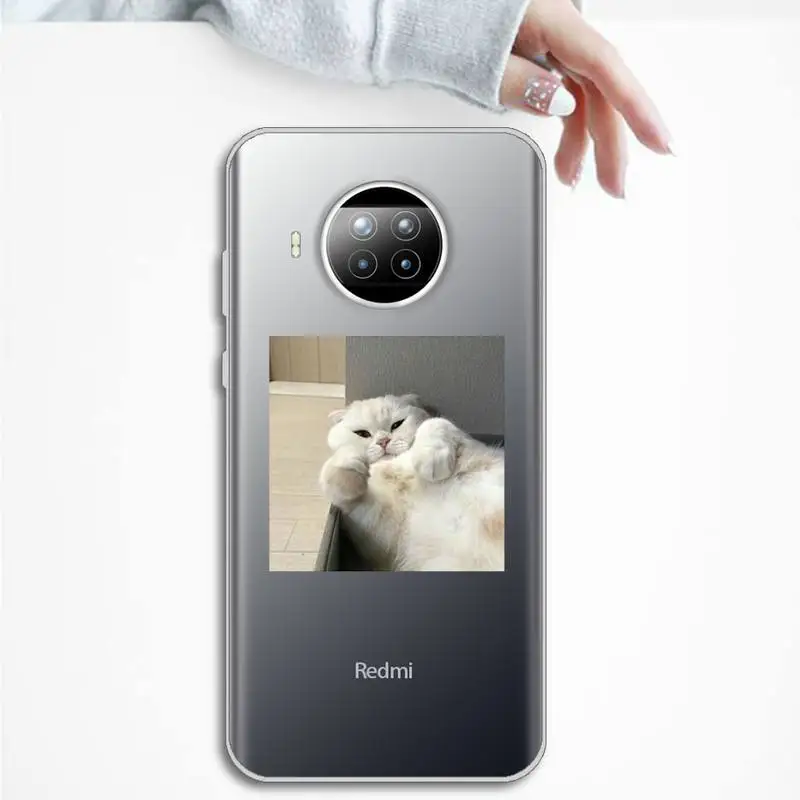 

cat Phone Case Transparent Clear for Xiaomi Redmi note 10 t 8 9 pro lite 11