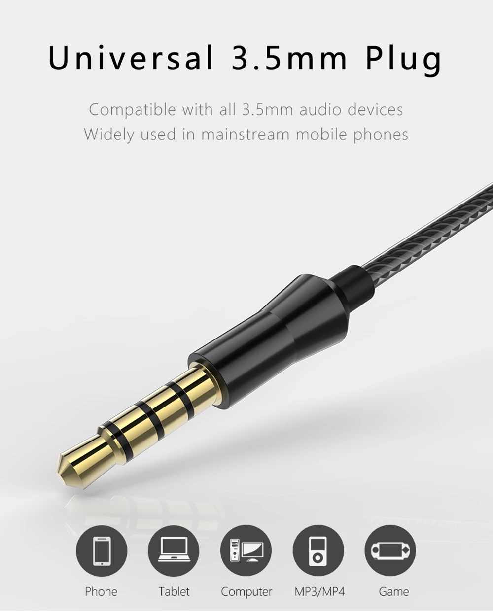 Проводные наушники для мобильного телефона iPhone samsung huawei, проводные наушники с микрофоном и регулятором громкости, мощный бас-звук