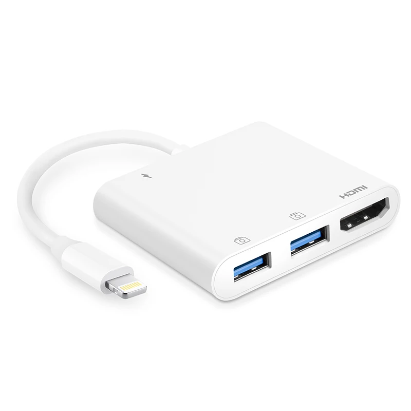 4 в 1 концентратор для iOS13 совместимый с iPhone iPad 8 контактный адаптер HDMI 1080P цифровой