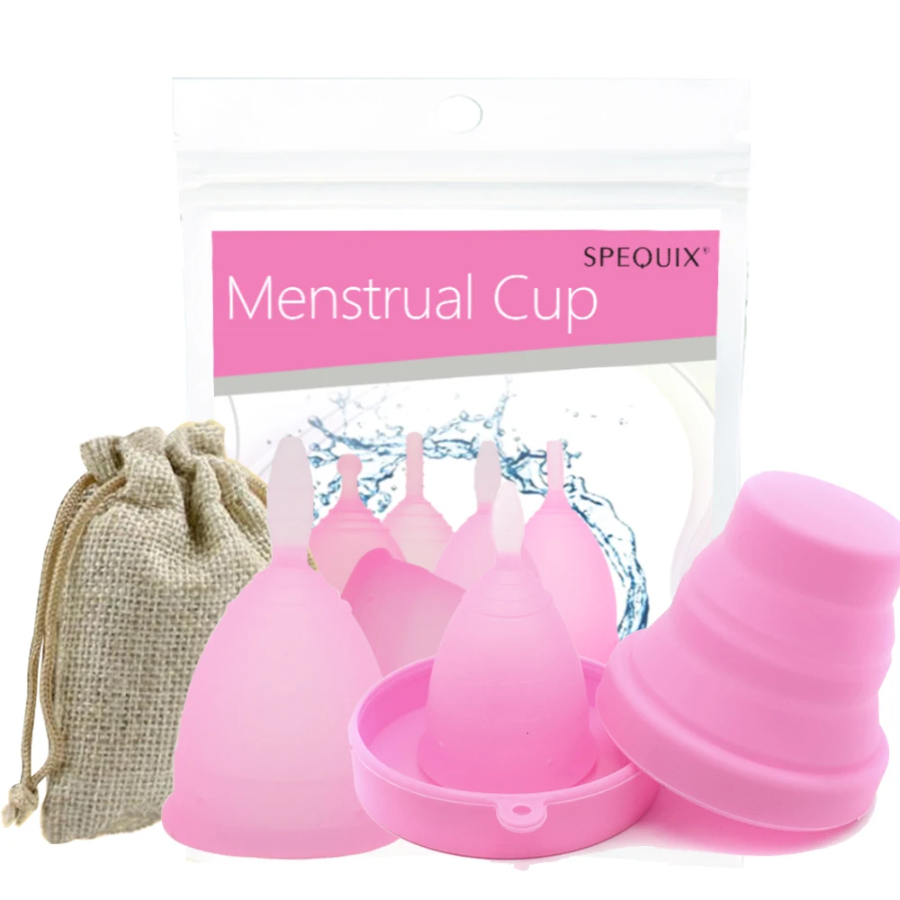 style 6 Medical Grade Silicone Menstrual Cup Set Feminine Hygiene Cups&Foldable Disinfection cup Menstrual Cup Coupe Menstruelle - Цвет: style 6