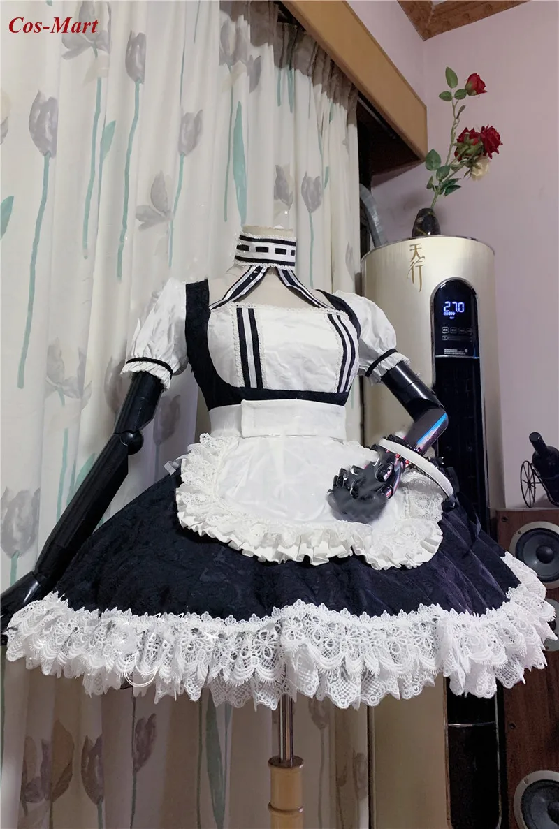 Горячая игра Azur Lane HMS Sirius для Маскарадного костюма Два слоя кожи платье горничной