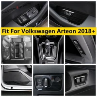 window lift button roof reading lights lamps shift gear panel stainless steel cover trim for volkswagen arteon 2018 2021