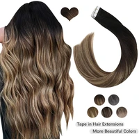 100g40pcs ugeat tape in human hair extensions 14 24 glue in hair 100g40pcs machine remy hair balayage color hair