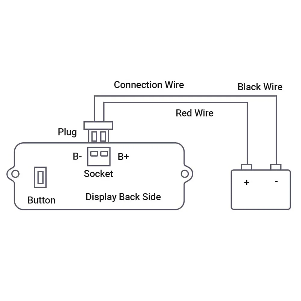 Blue Green 12V 24V 36V LY6W Lead Acid Battery Capacity Indicator LCD Percentage Display Lithium Battery Monitor Tester Voltmeter