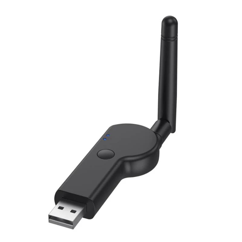

Bluetooth 5.2 Transmitter 3.5Mm Audio Transmitter Low Lantency Wireless Adapter With External Antenna For TV PC Speaker