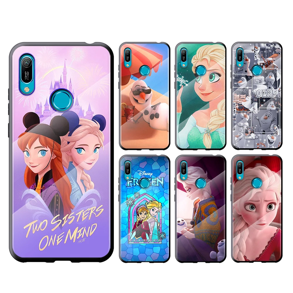 

Tempered Glass Cover Luxury Frozen Elsa Anna For Xiaomi Mi 11 11i 10T CC9E 9T Note 10 Ultra Pro Lite 5G Phone Case