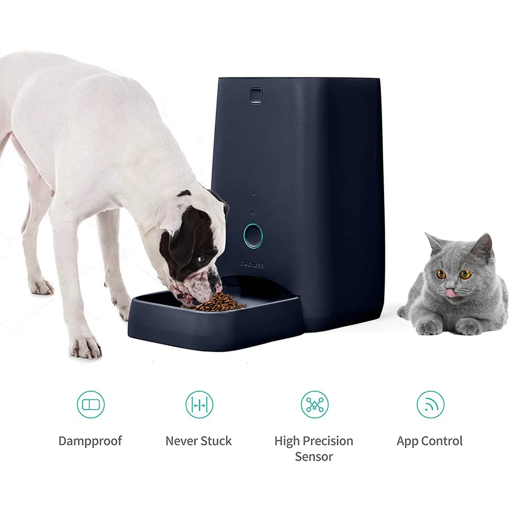 

DOGNESS 6L Smart Feed Automatic Cat Feeder Wi-Fi Pet Feeder for Cat and Small Dog Phone Remote Control Auto Food Dispenser