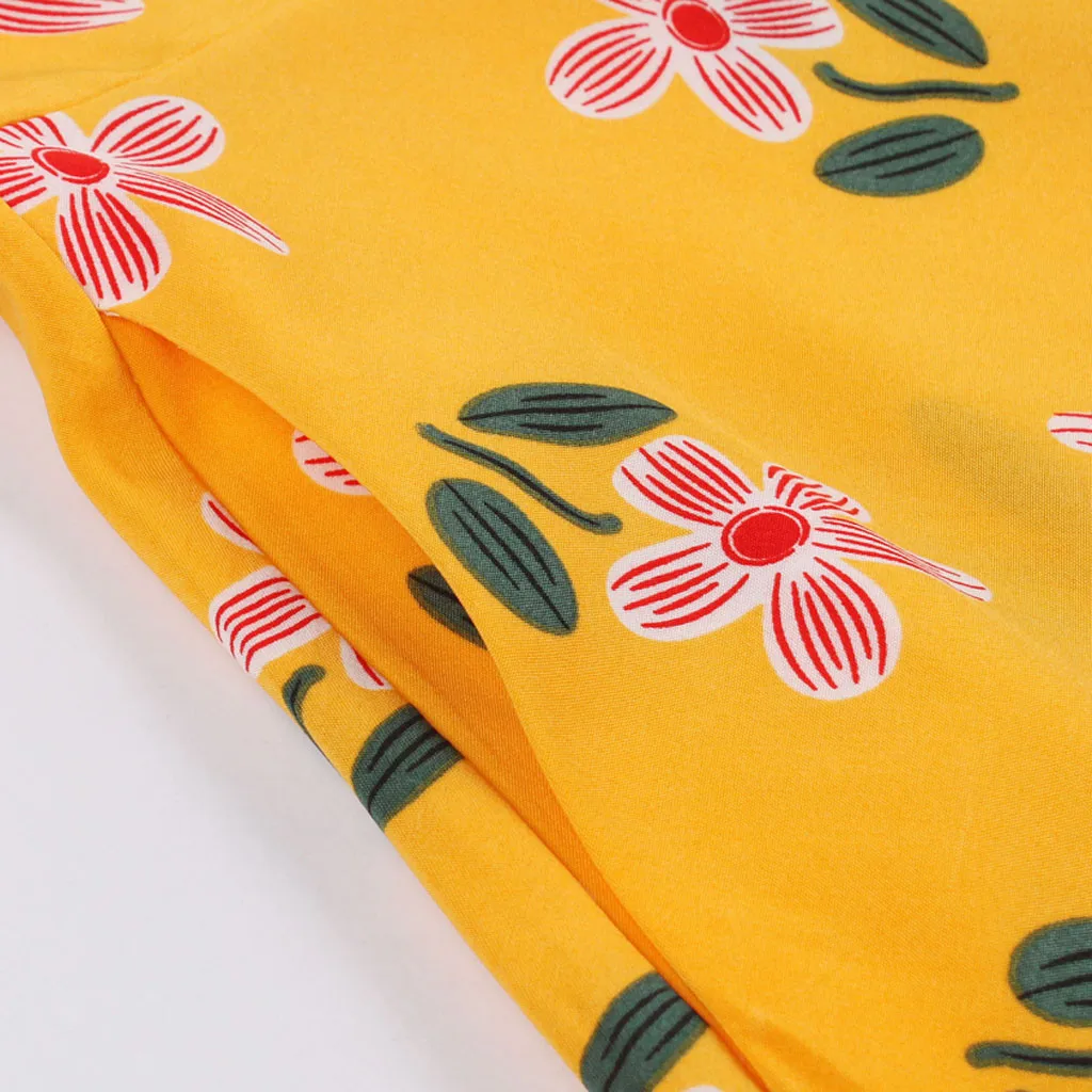 

Mini Summer Dress Women Vintage Floral Print Sleeveless V Neck Beach Dress Sexy Bandage Club Dresses Vestidos Robe Femme