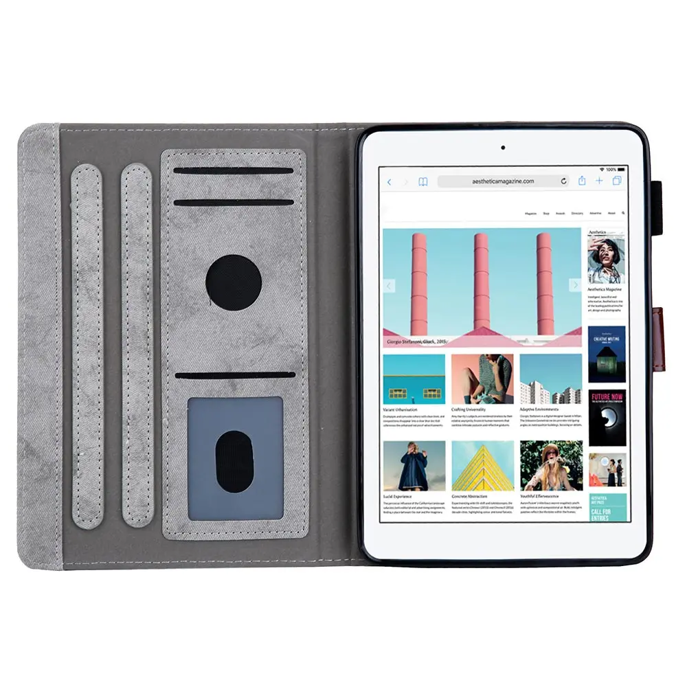 Чехол с держателем для карт для iPad Mini 5 mini 4 Магнитная ткань PU кожаный чехол-подставка для Apple iPad mini 5-го поколения
