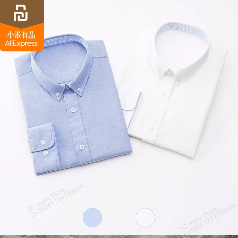 Новая модная мягкая Высококачественная однотонная мужская рубашка youpin 90 из 100%