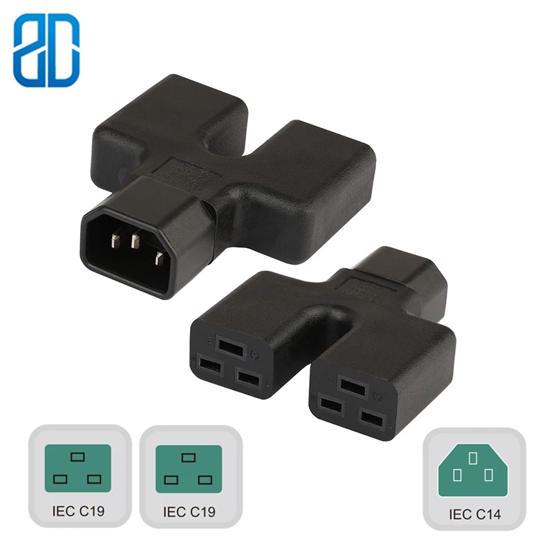 C14 2 * C19 два в одном IEC320 IEC 320 AC адаптер питания rконнектор конвертер гнездо Папа