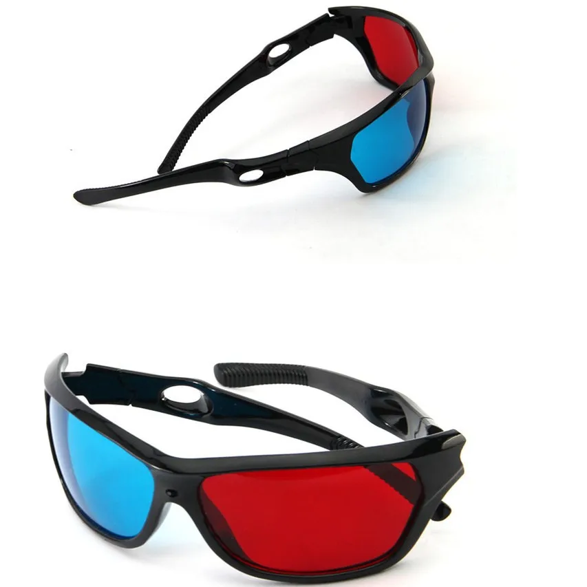 

New Black Frame Universal 3D Plastic Glasses/Oculos/Red Blue Cyan 3D Glass Anaglyph 3D Movie Game DVD Vision/cinema
