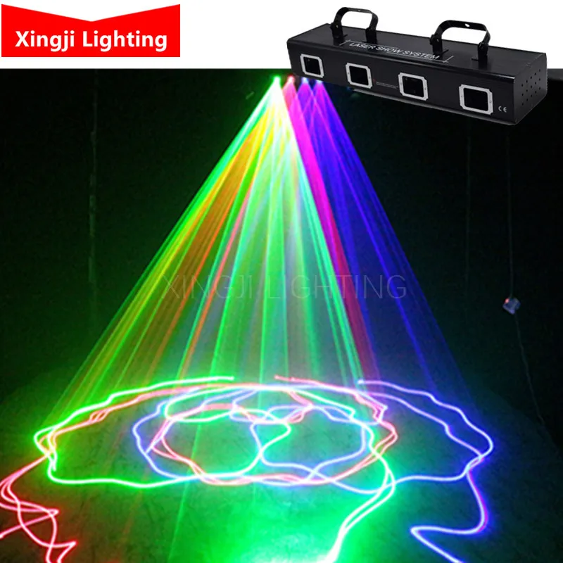 Горячая Распродажа 4 rgb подсветка линзы Полноцветный сканер линия лазерный свет