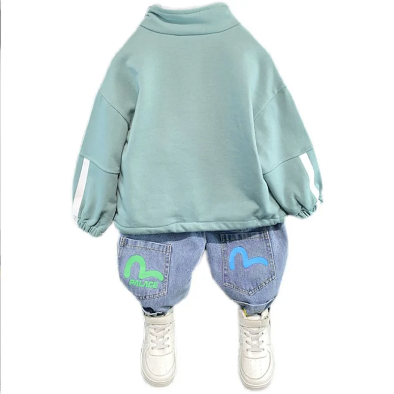 

In Stock Spring Autumn Boys Clothing SuitsSweatshirts+ Pants 2pcs/Set Kids Jacket Teenager Sport LeisureTracksuit High Qualit