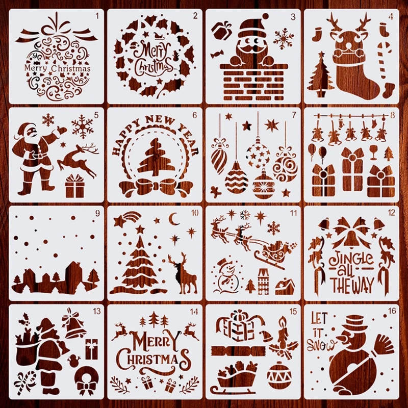 

16 шт., шаблоны для домашних животных, 5,9x5,9 дюймов
