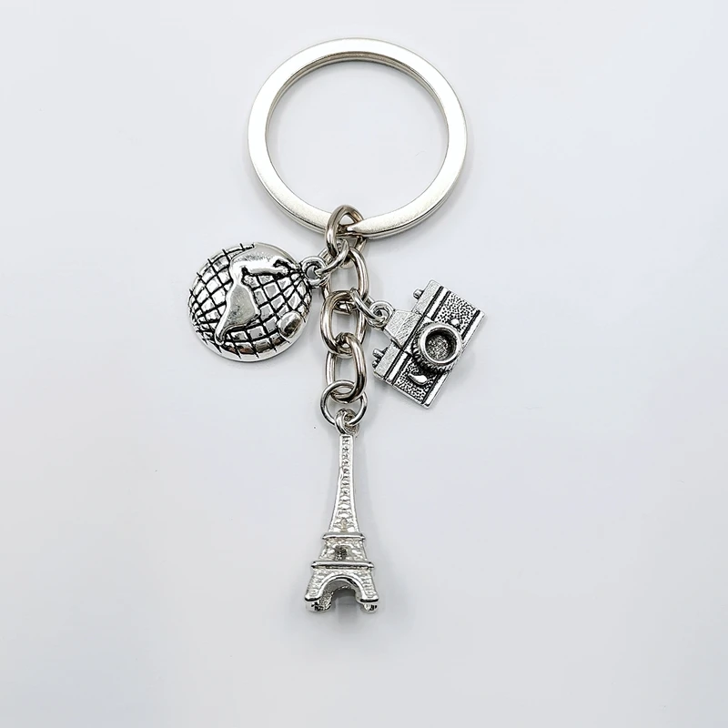 Новинка брелок с изображением земли Парижа Эйфелевой башни путешествия кольцо