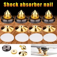 new 4 set gold speaker spike with floor discs stand foot isolation spikes professional speaker accessories