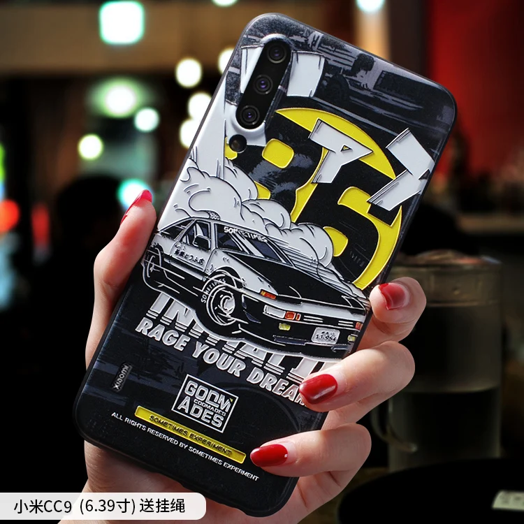 8 MI9LITE Initial D, Луна, астронавт, предупреждение о запрете курения рельефным тиснением чехол для Xiaomi Mi 9 MI9 MI9SE MI9 SE MI9Lite A3 CC9 чехол Крышка - Цвет: 8 MI9LITE