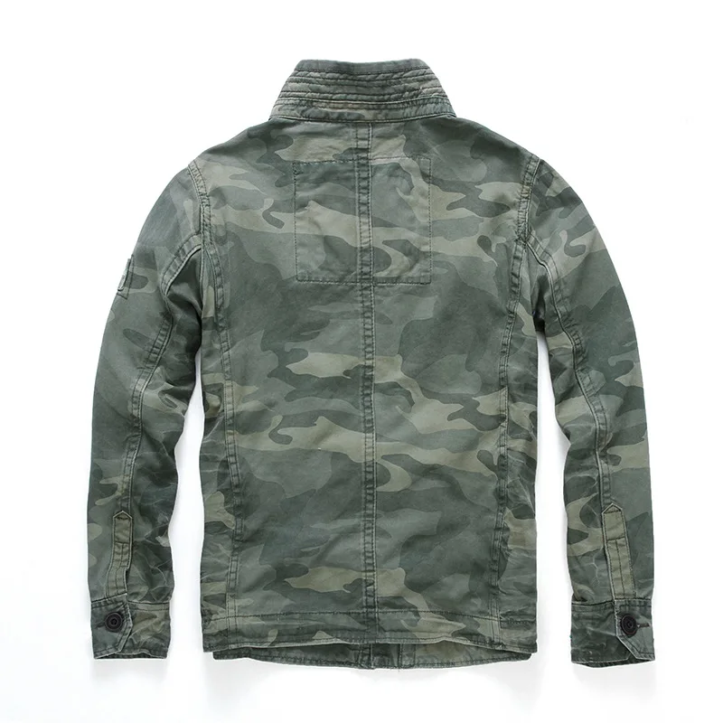 

Men Spring Bomber Jacket Camouflage Autumn Combat Jackets Military Pocket Outwear Army Coats Casual Male Cotton Size SA196