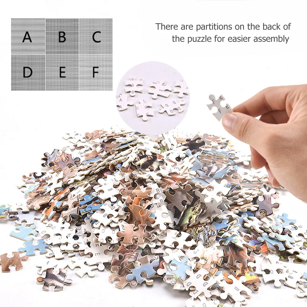 

1000 Pieces Adult Puzzles Educational Decompression Puzzle Toys Living Room Decorations Children's Educational Toys 75*50cm