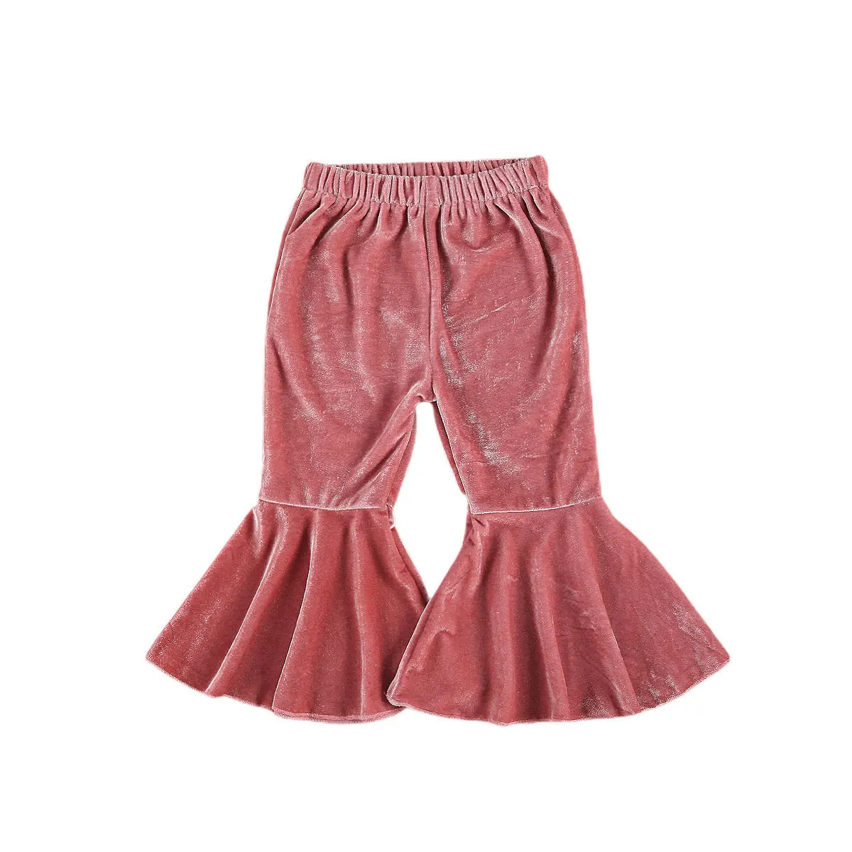 

1-6Years Kid Girls Velvet Bell-Bottoms Baby Children Long Flared Trousers Casual Elastic Waist Pants for Kids