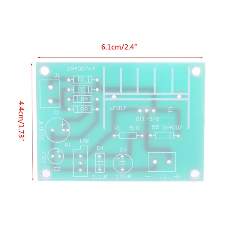 

2021 New LM317 Adjustable Power Supply Board With Rectified AC DC Input DIY Kit