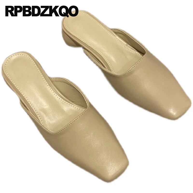 Шлепанцы женские на низком каблуке недорогие массивные сандалии корейские мюли