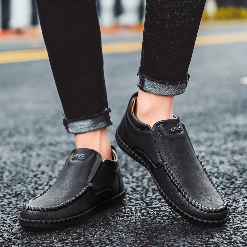 ROXDIA/брендовая мужская повседневная обувь из натуральной кожи размера плюс 39-48