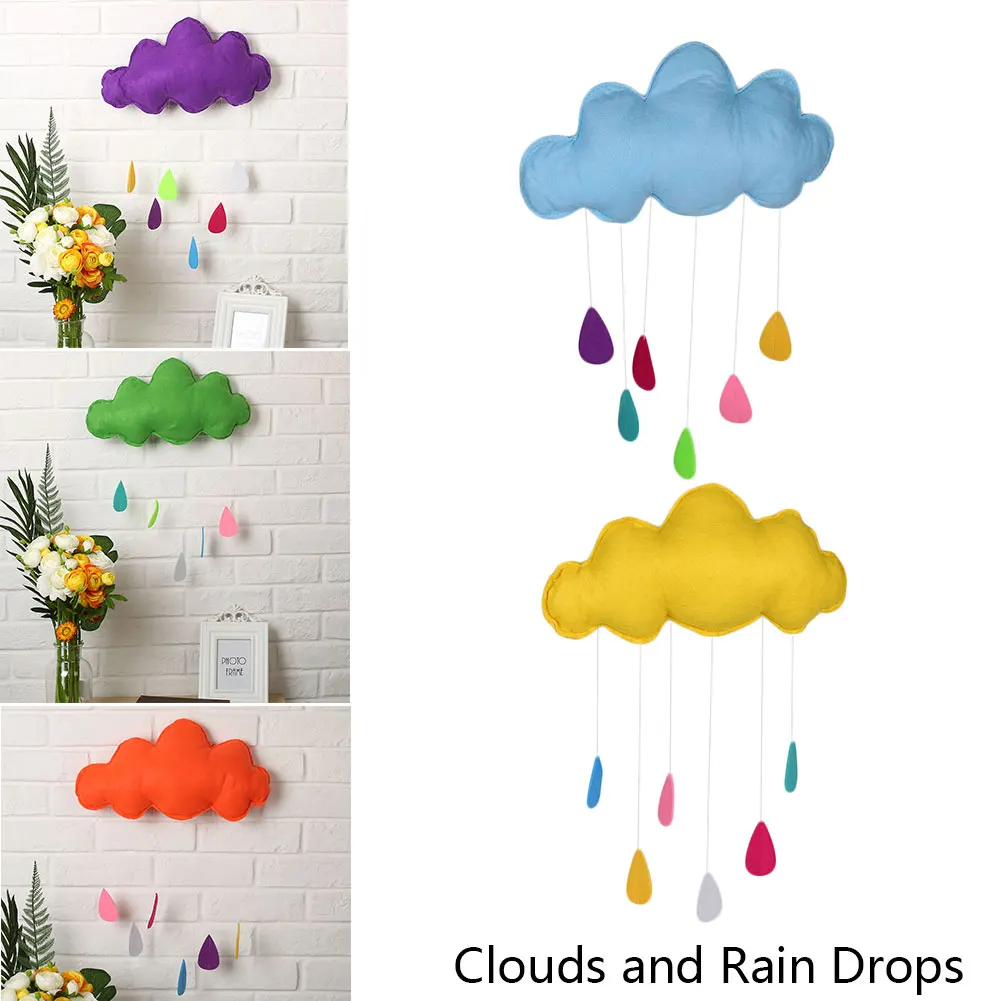 Kawaii палатка дождь облака детская комната игрушки висящие над кроватью реквизит