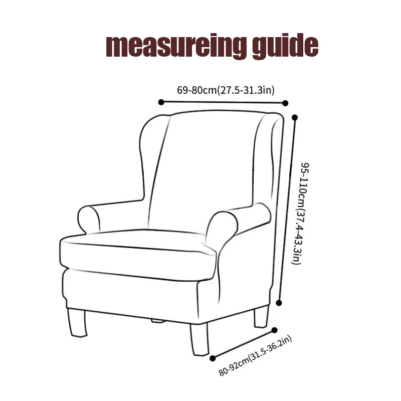 Чехол для стула Wingback супер эластичный мебели/чехол из спандекса сверхмягкий