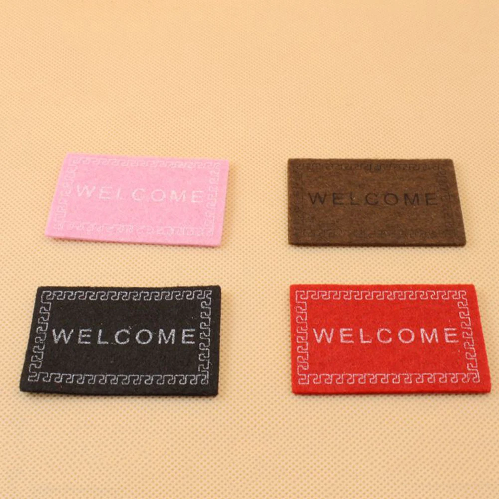 Детский Кукольный домик мини коврик для дверей из нетканого материала 1/12