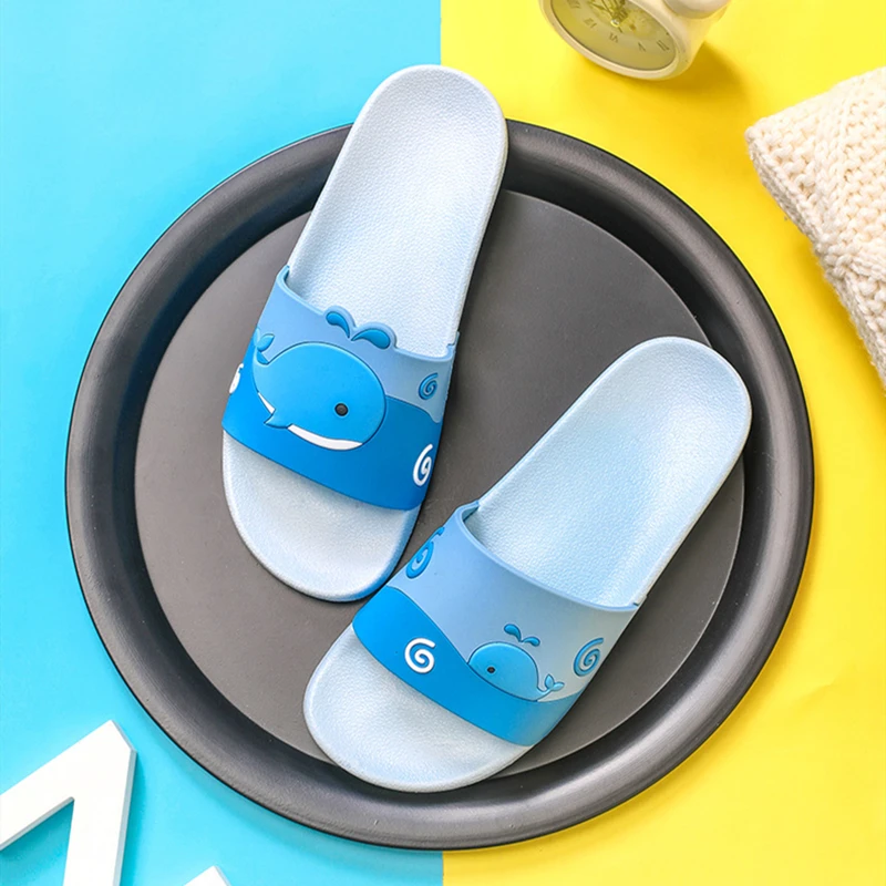 Милые женские домашние тапочки с рисунком животных Летние розовые босоножки