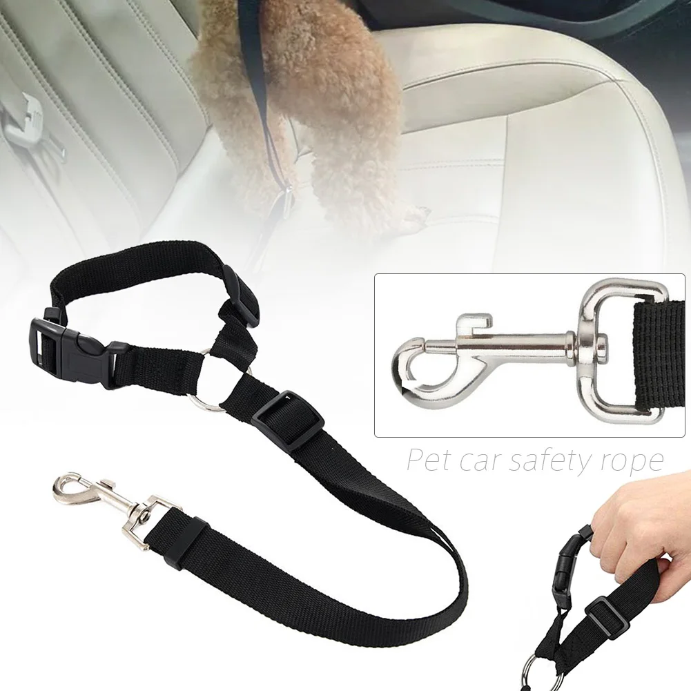 2 шт. прочный ремень безопасности на подголовник нейлоновый черный для собак