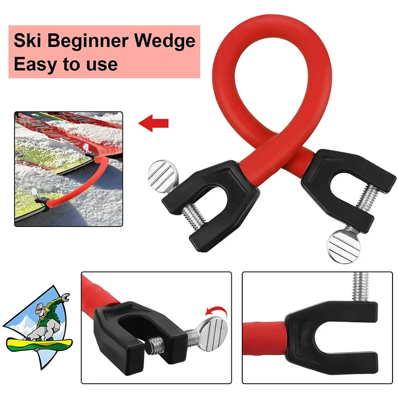 2Pcs Ski Tip Connector Training Aid Skis Tools for Winter Skiing Kids Adults Beginner | Спорт и развлечения