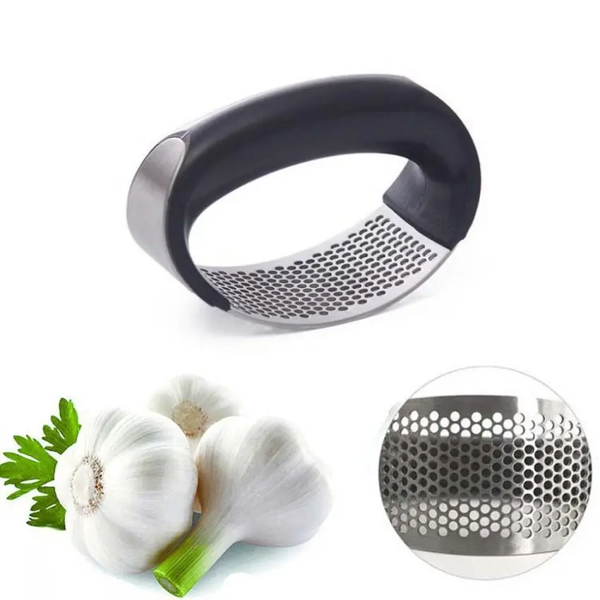 

1pcs Stainless Steel Garlic Press Manual Garlic Mincer Chopping Garlic Tools Curve Fruit Vegetable Tools Kitchen Gadgets