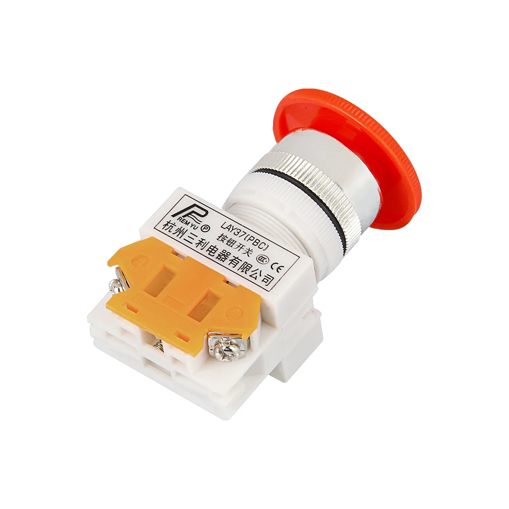 Mushroom Head Self-resetting Momentary Red/Green Push Button Switch 10A 22mm | Электроника