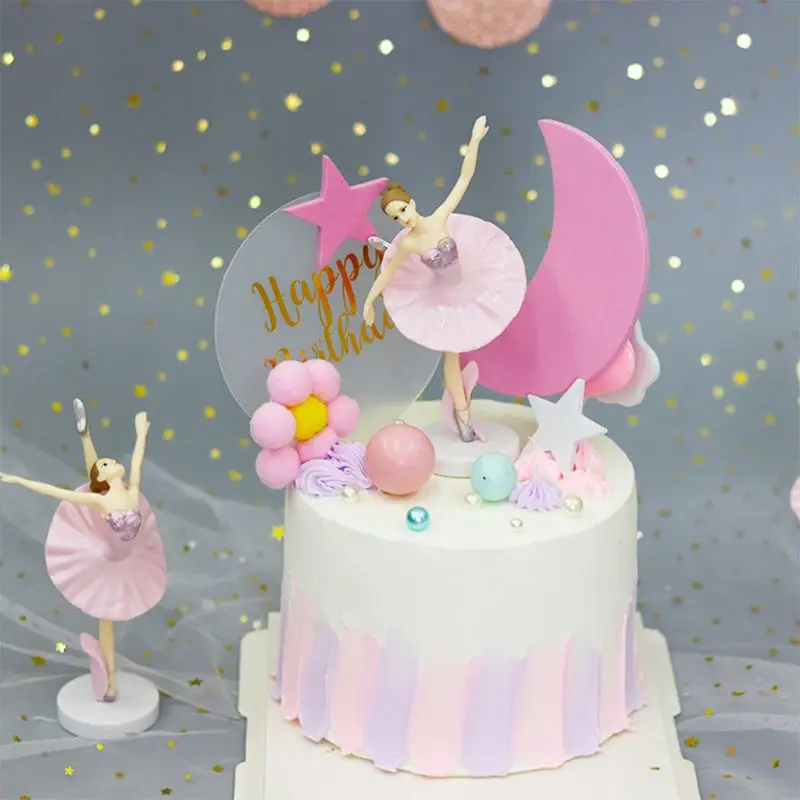 

3pcs/set Plastic Ballet Dancer Figures Cake Topper Birthday Cake Decoration