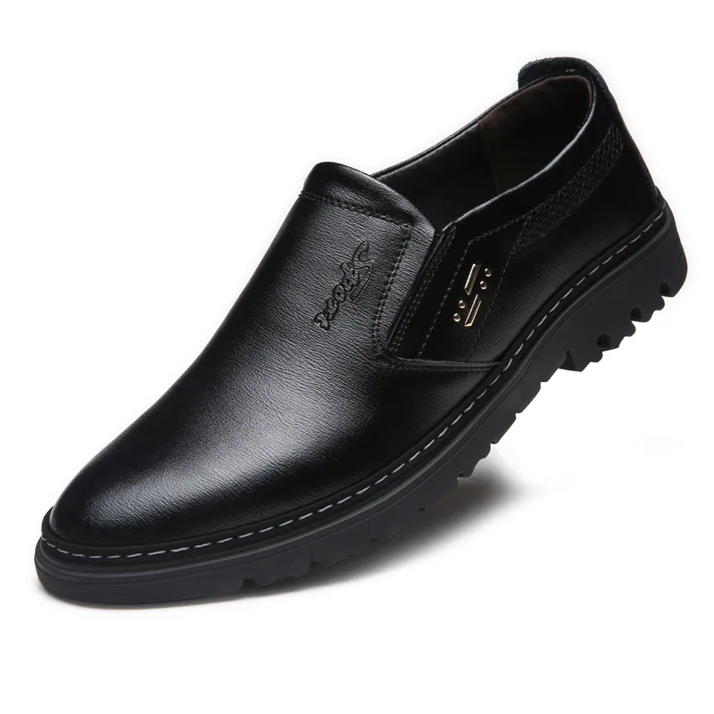 QFFAZ Genuine Leather Men Soft Shoes Slip On Loafers Luxury Brand Casual Flats Moccasins | Обувь
