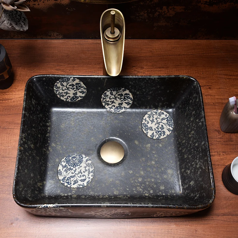 Europe Vintage Style Ceramic porcelain Counter Top Wash Basin Bathroom Sink ceramic bowl wash basin oval shape | Обустройство дома
