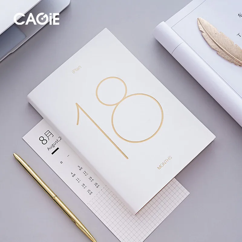 Портативный Еженедельный блокнот A5 2020 2021 год ежедневник 18 месяцев стационарный