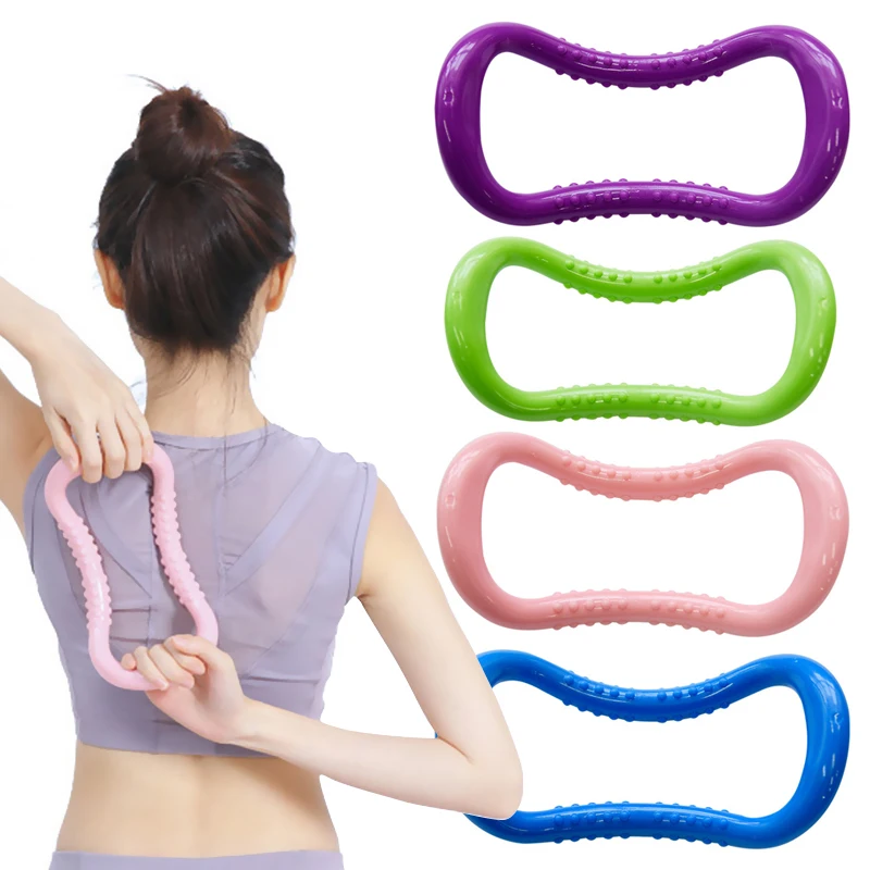 Yoga circle Pilates fascia stretch muscle relaxation thigh abdomen and leg exercise acupuncture yoga ring | Спорт и развлечения
