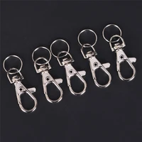 classic key chain ring metal swivel lobster clasp clips key hooks keychain split ring diy bag jewelry new arrival 10pcslot