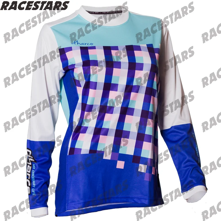 

Downhill Mountain Cycling Jersey Women 3/4 Sleeve Bicycle Enduro Motocross Jersey MTB MX DH Maillot Ciclismo Hombre Quick Drying