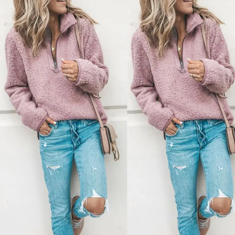 Женская Осенняя Свободная Толстовка с длинным рукавом пуловер высоким