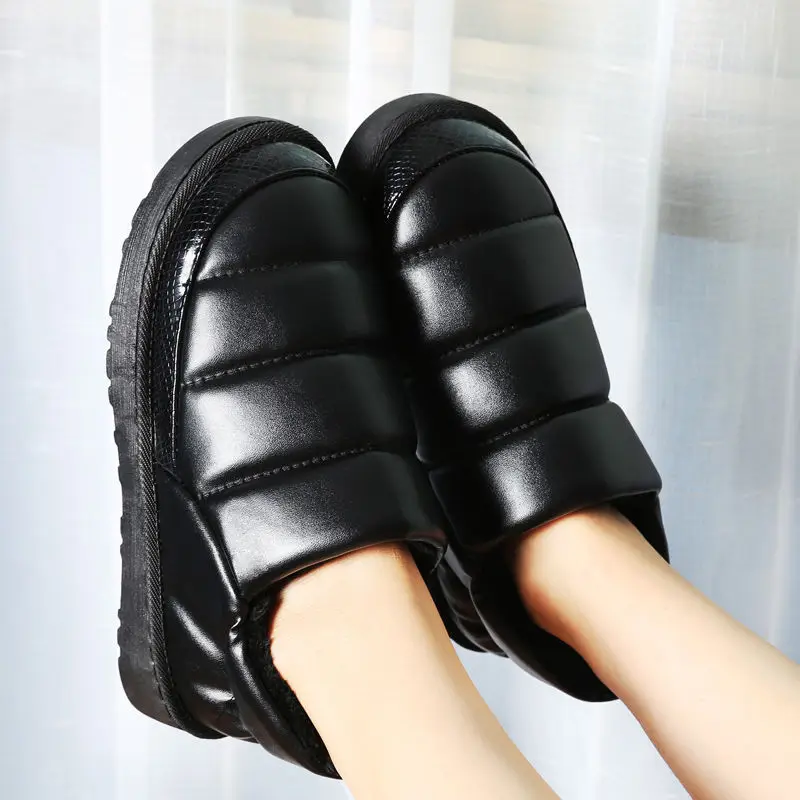 Ботинки женские плюшевые зимние водонепроницаемые с мехом мягкие 2020 | Обувь