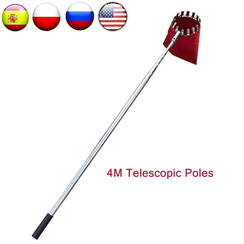 

MANSTOOL Telescopic Fruit Picker Multifunction Fruit Collector with 4M Extension Poles Apples Mango Catcher Picking Garden Tools